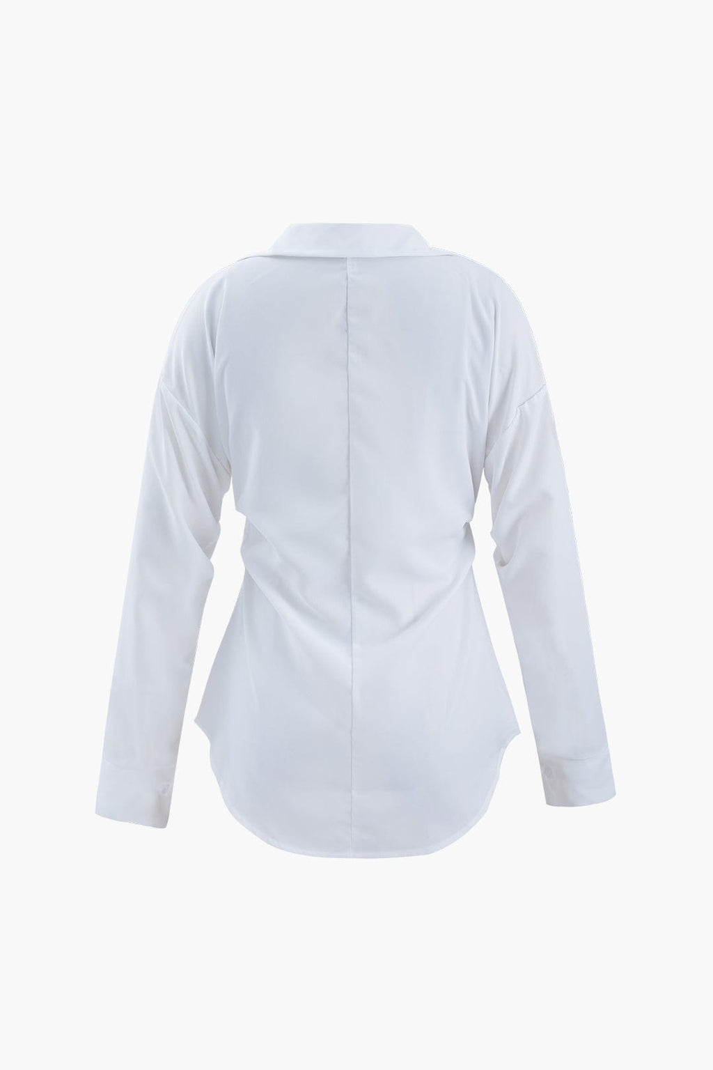Long Sleeve Blouse For Women With Tailored Fit, Defined Waist, And Classic Collar