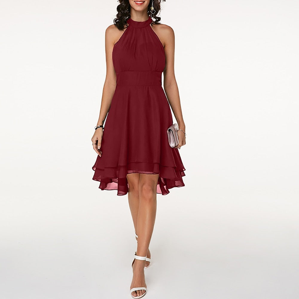 Ruffle Detail Mini Dress For Elegant Occasions And Festive Gatherings And Celebrations