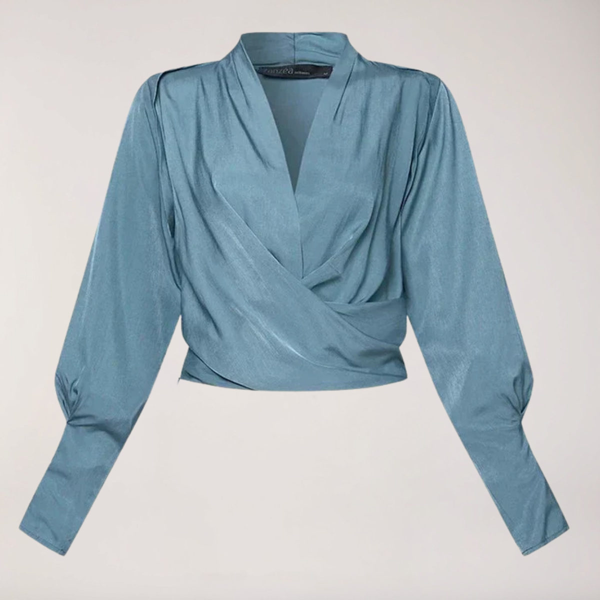 Women's Blouse With V-Neck And Puff Sleeves For Everyday Wardrobe And Timeless Styling