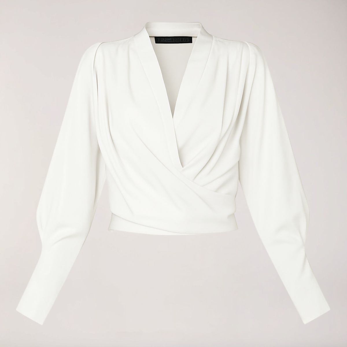 Women's Blouse With V-Neck And Puff Sleeves For Everyday Wardrobe And Timeless Styling