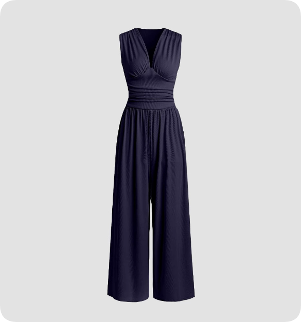 Women's Sleeveless Jumpsuit With Flattering Fit For Effortless Elegance And Timeless Everyday Style