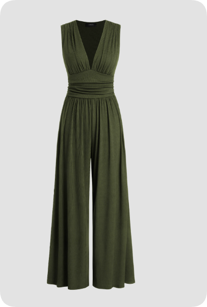 Women's Sleeveless Jumpsuit With Flattering Fit For Effortless Elegance And Timeless Everyday Style