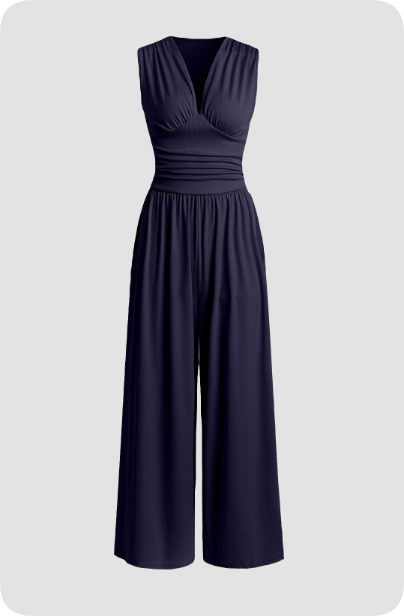Women's Sleeveless Jumpsuit With Flattering Fit For Effortless Elegance And Timeless Everyday Style