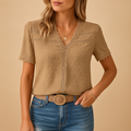 Women’s V-Neck Lace Blouse For Work And Occasions That Offers An Elegant Fit