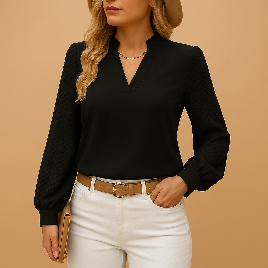 Nova Women’s V-Neck Top For Women With Flowy Fit For Effortless Style And Comfort For Women